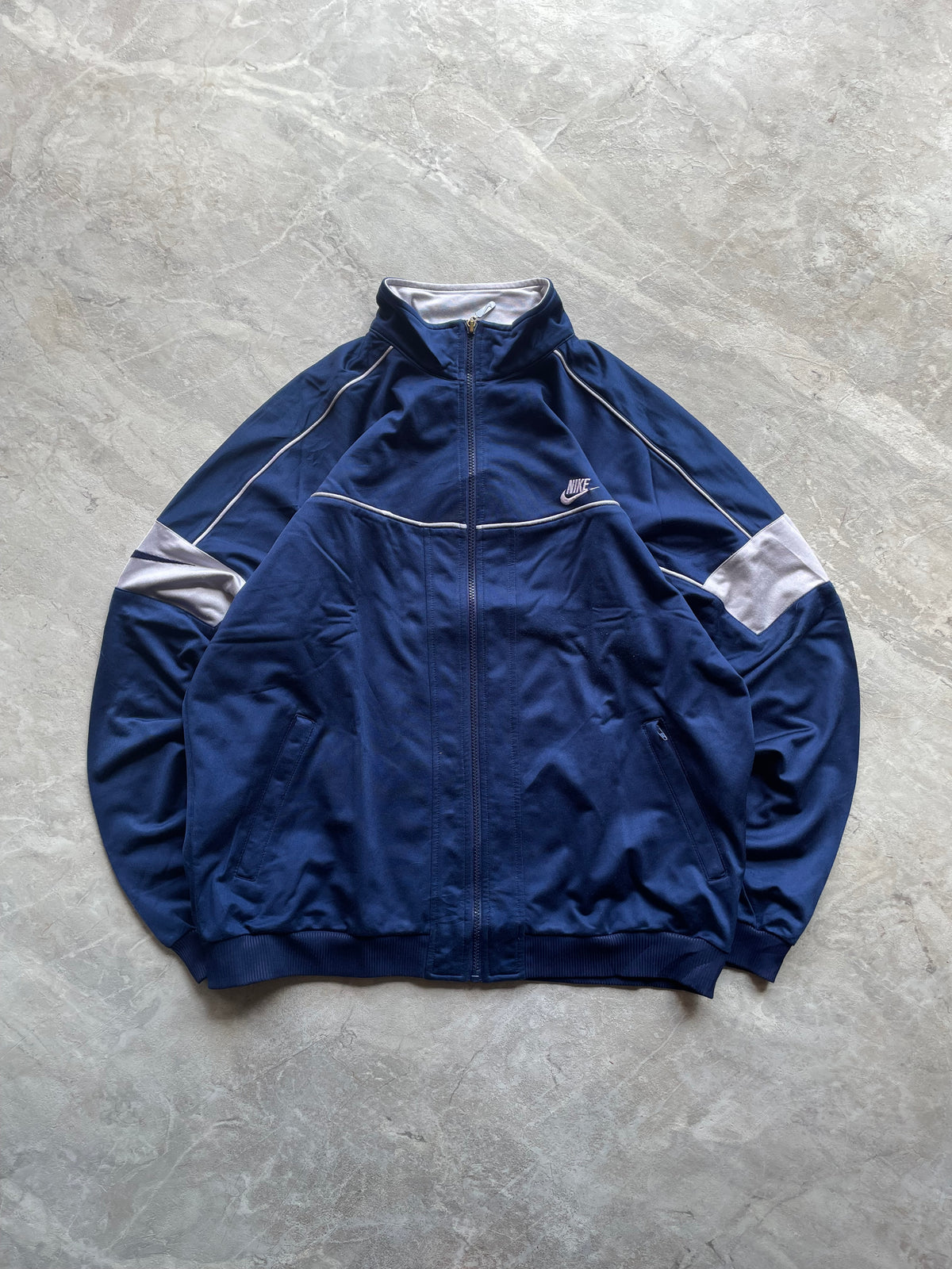 NIKE NAVY BLUE TRACK JACKET-L