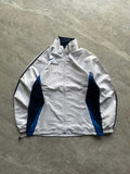 ASICS WHITE AND BLUE TEAMLINE TRACKSUIT JACKET-L