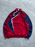 ADIDAS RED AND BLUE TRACK JACKET-XL