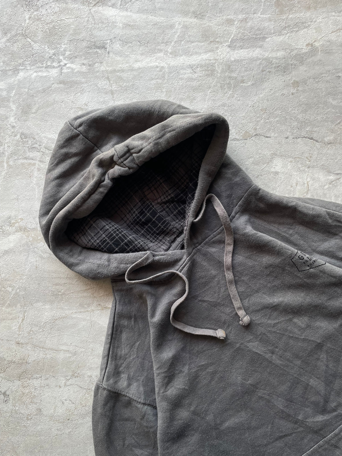 GREY DICKIES FLEECE PULLOVER HOODIE-L-XL