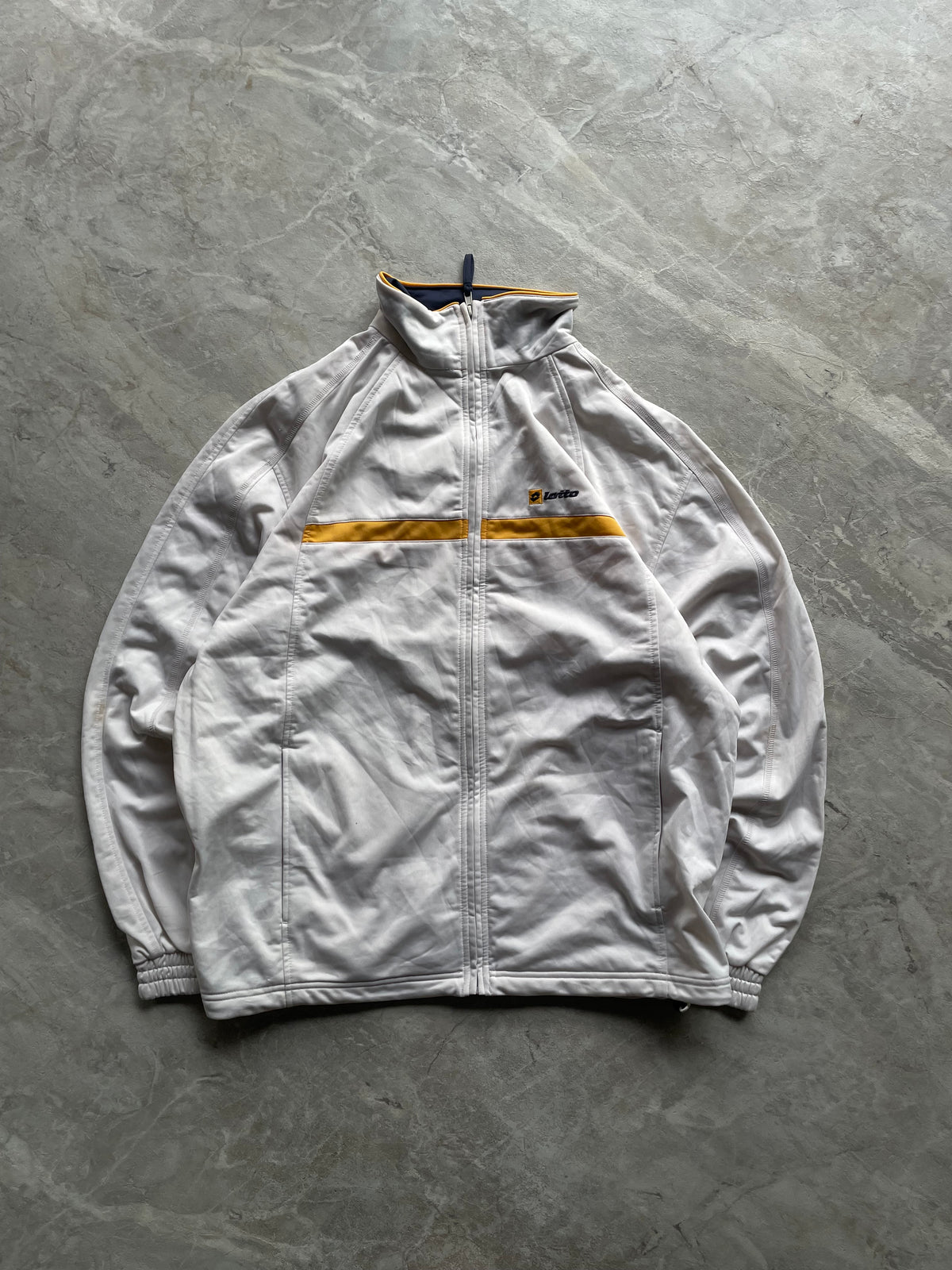 WHITE LOTTO TRACK JACKET-L