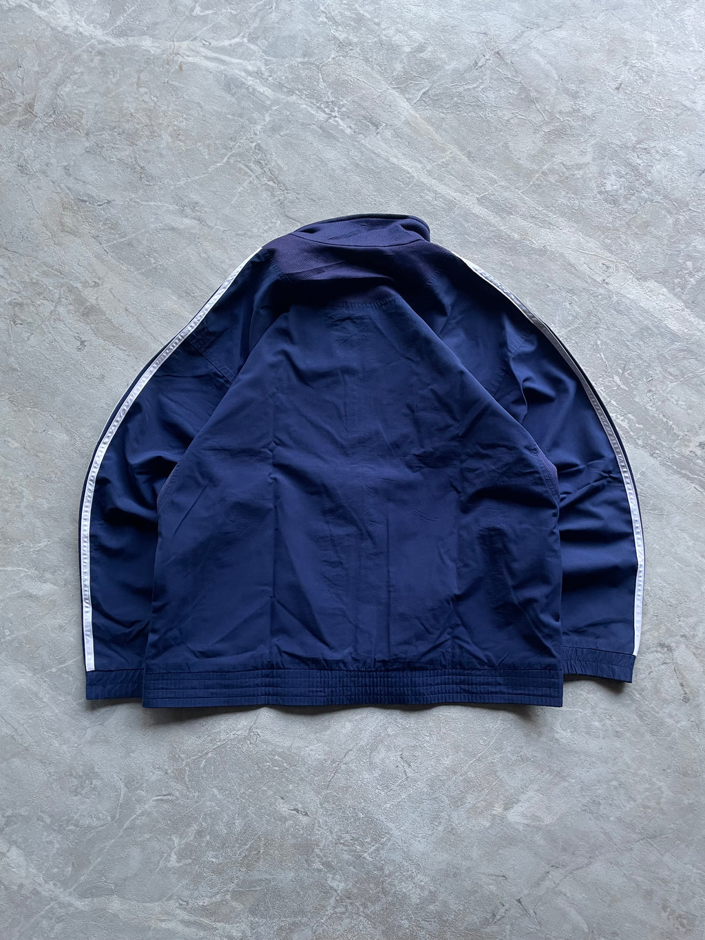 NAVY BLUE ADIDAS TRACK JACKET-L