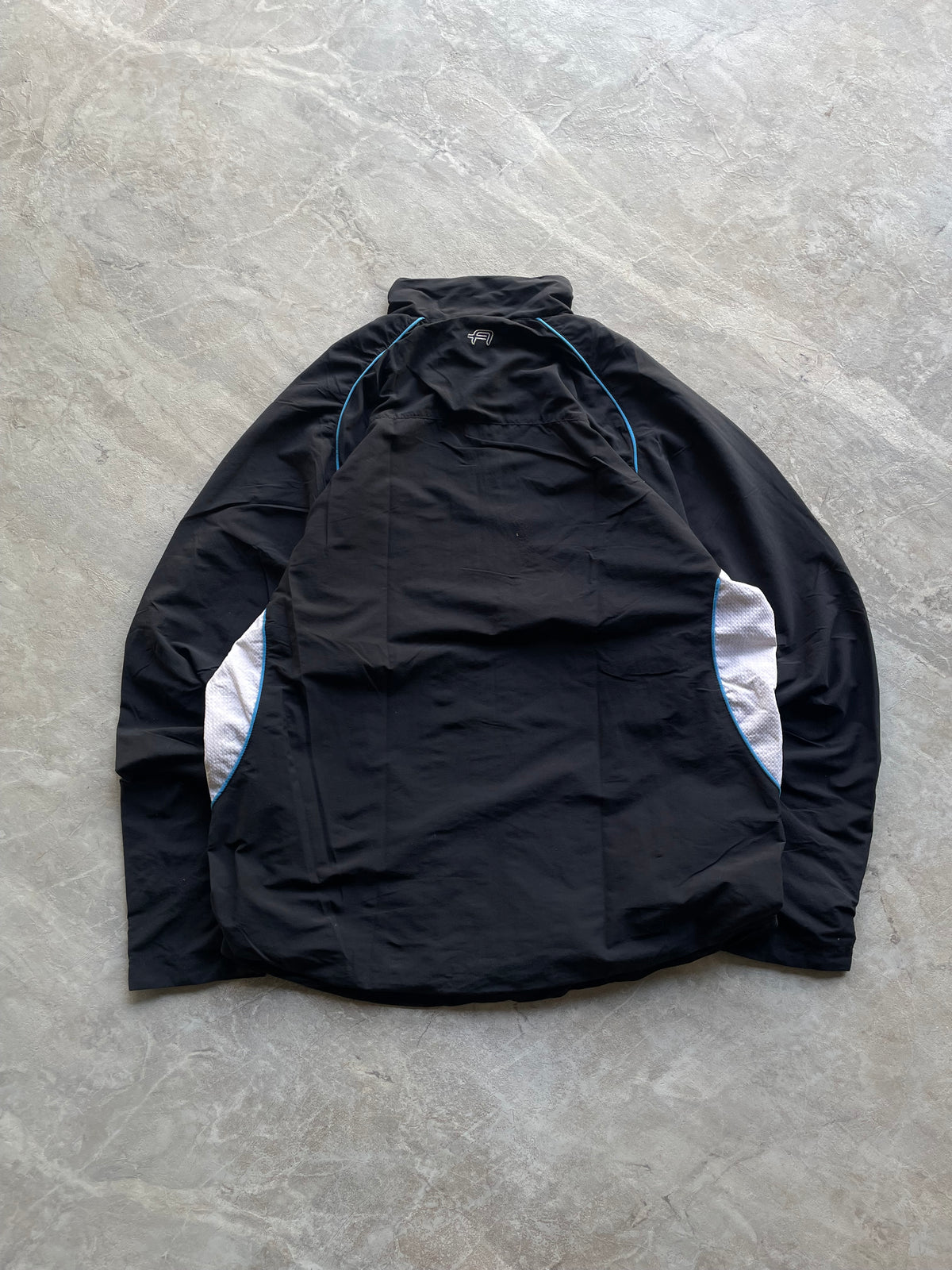 BLACK AND WHITE WINDBREAKER JACKET-L