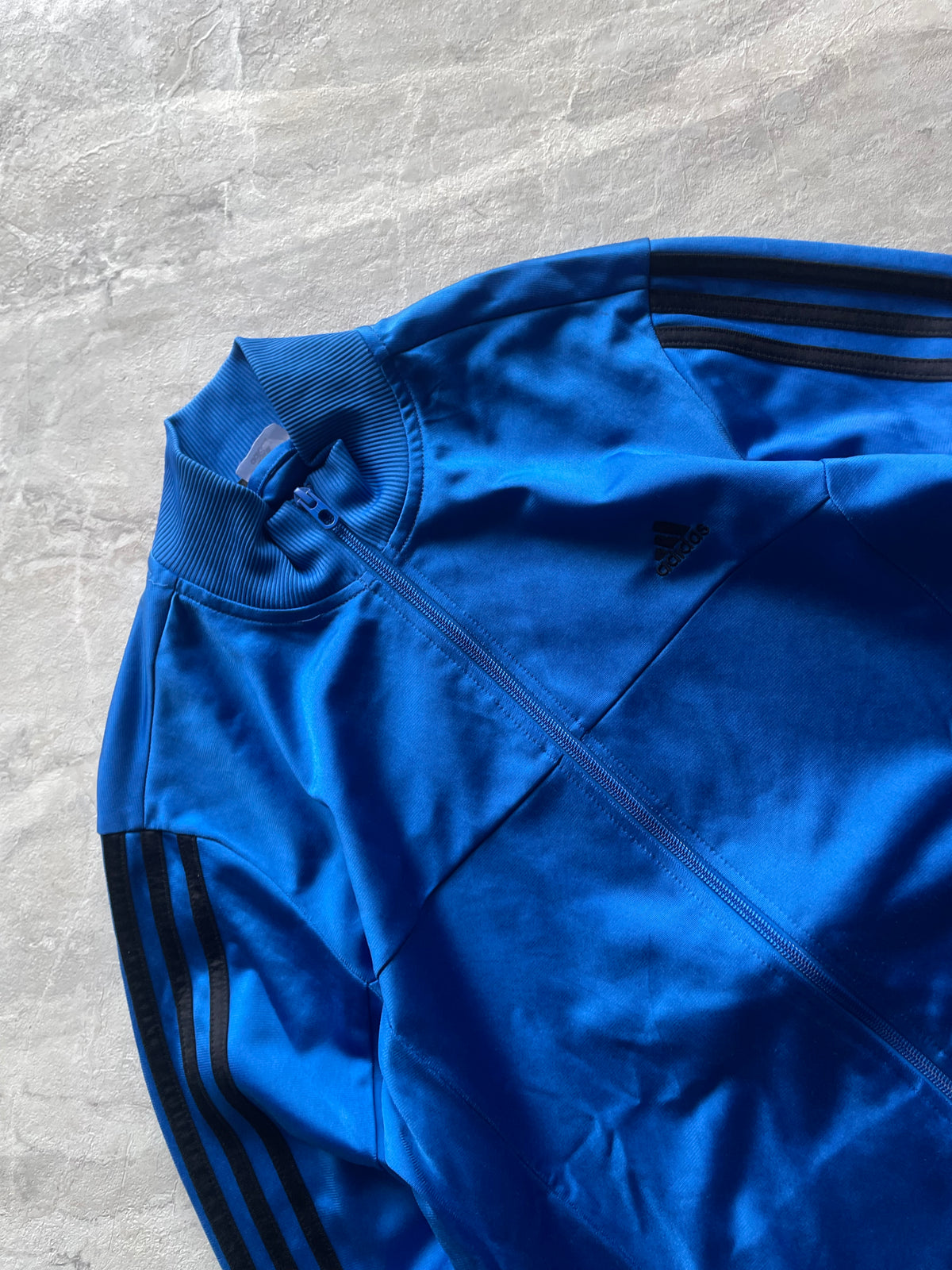 BLUE ADIDAS TRACK JACKET-S-M