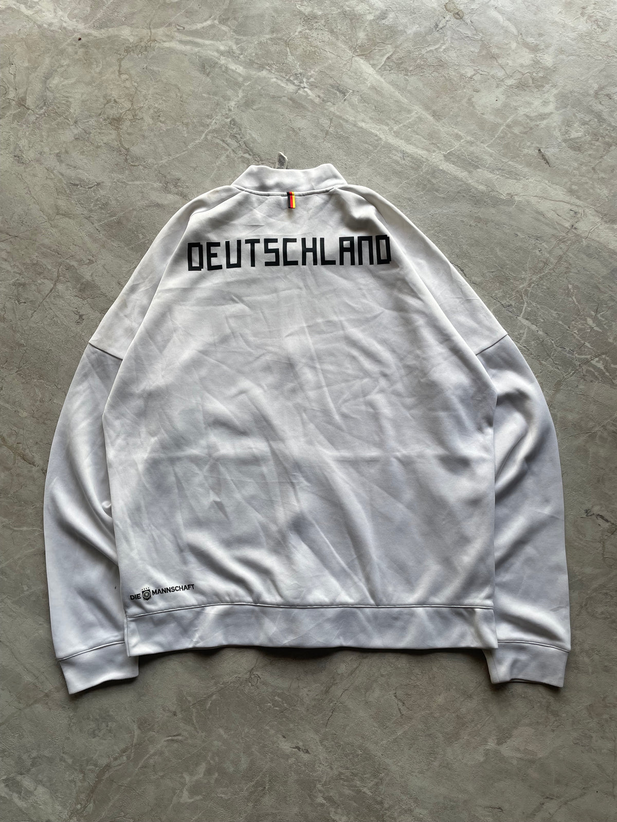 ADIDAS WHITE GERMANY NATIONAL FOOTBALL ANTHEM ZIP-UP JACKET-XL