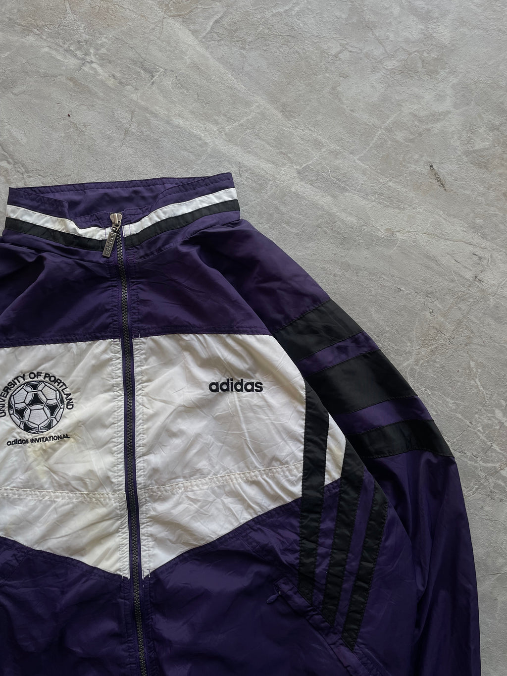 ADIDAS PURPLE AND WHITE JACKET-L