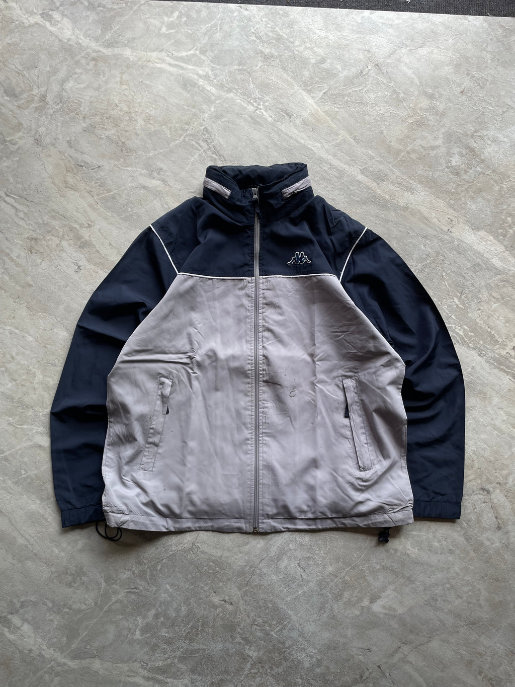 KAPPA COLORBLOCKED FULL-ZIP  WINDBREAKER JACKET-L