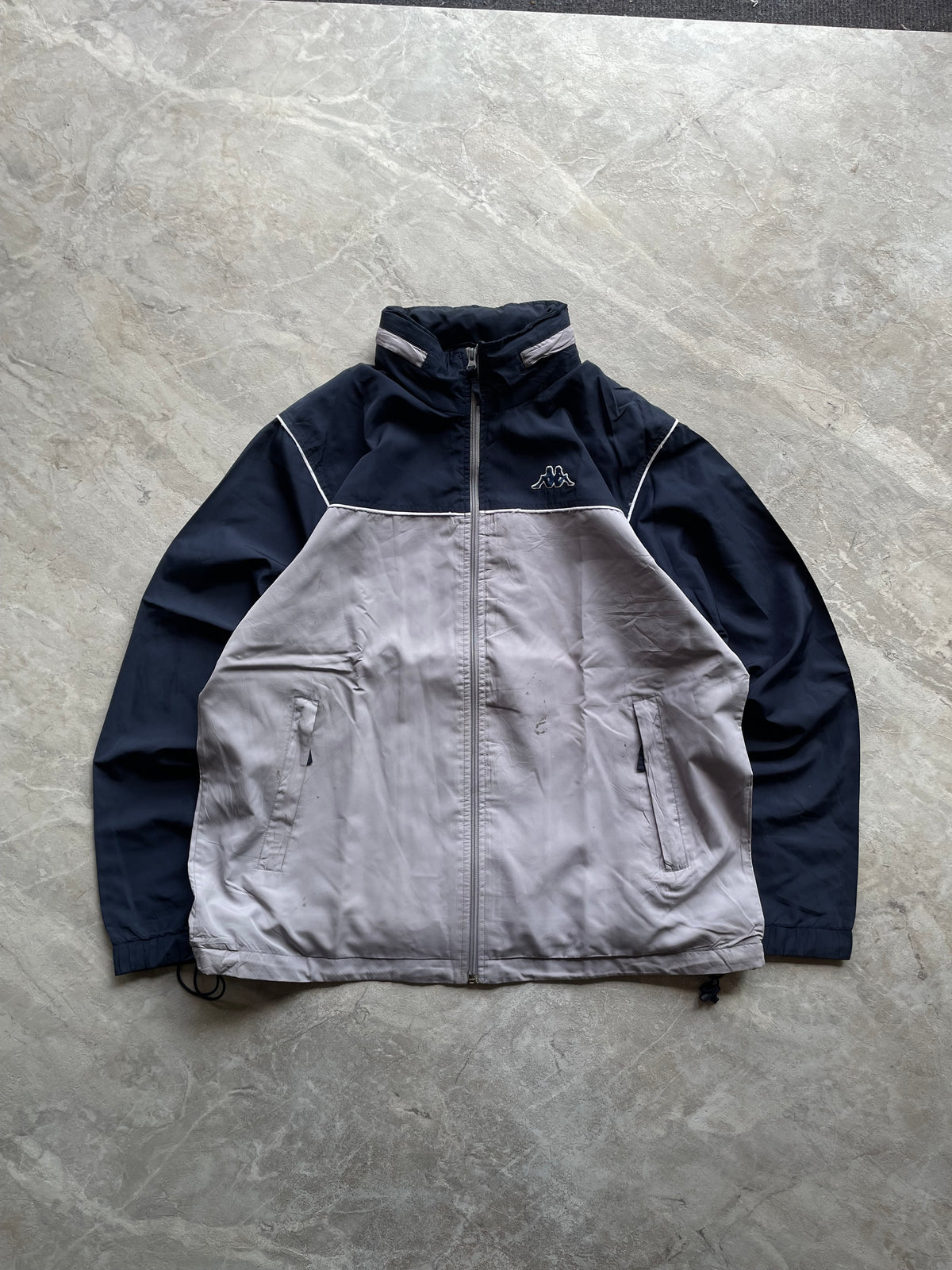 KAPPA COLORBLOCKED FULL-ZIP  WINDBREAKER JACKET-L