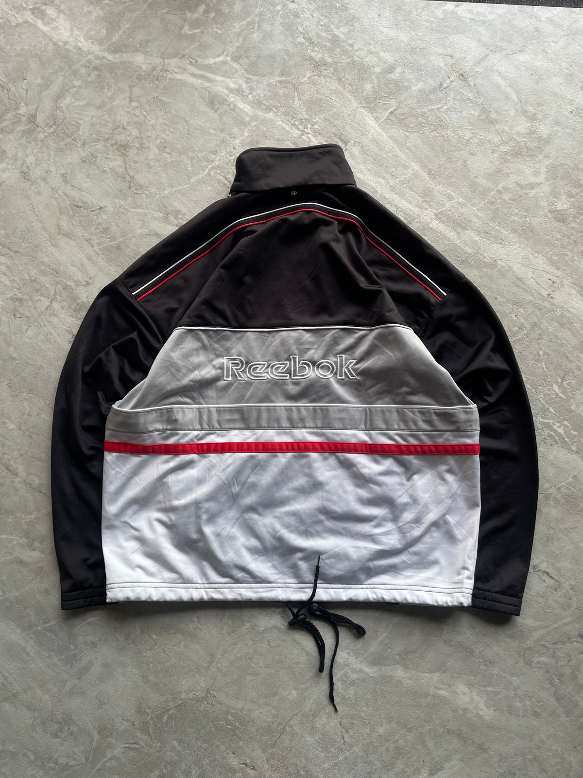 BLACK REEBOK VINTAGE TRACK JACKET-L