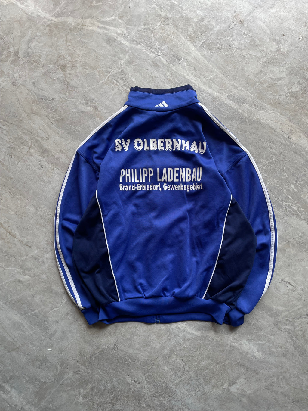 ADIDAS BLUE EMBROIDERED JACKET-L-XL