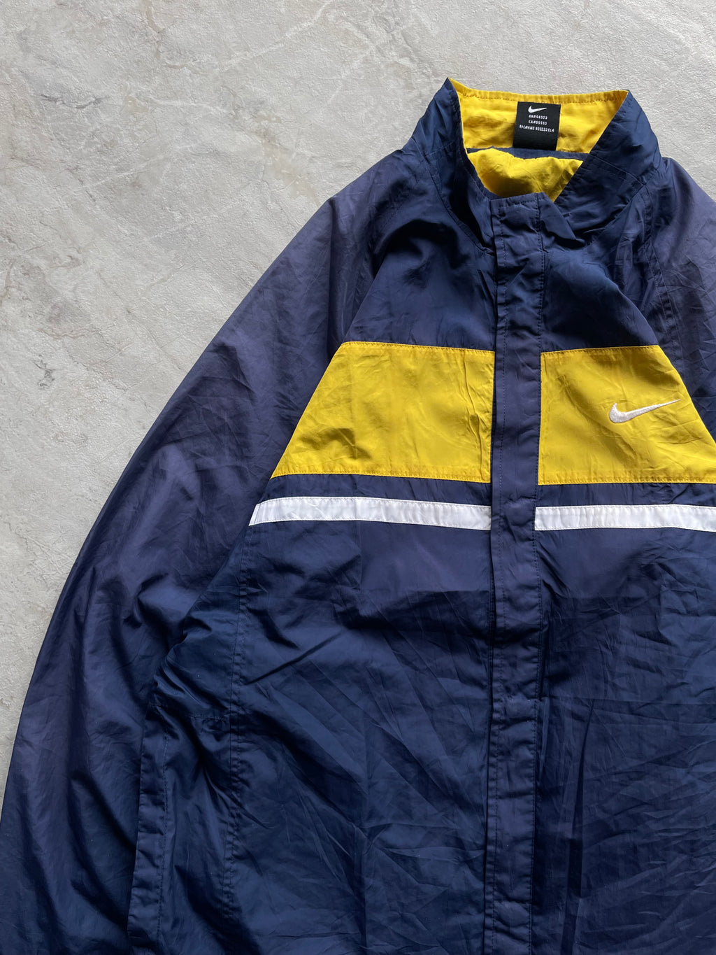 YELLOW AND BLUE NIKE JACKET -L