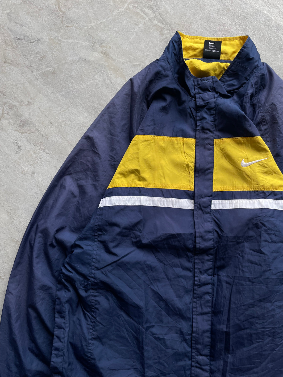 YELLOW AND BLUE NIKE JACKET -L