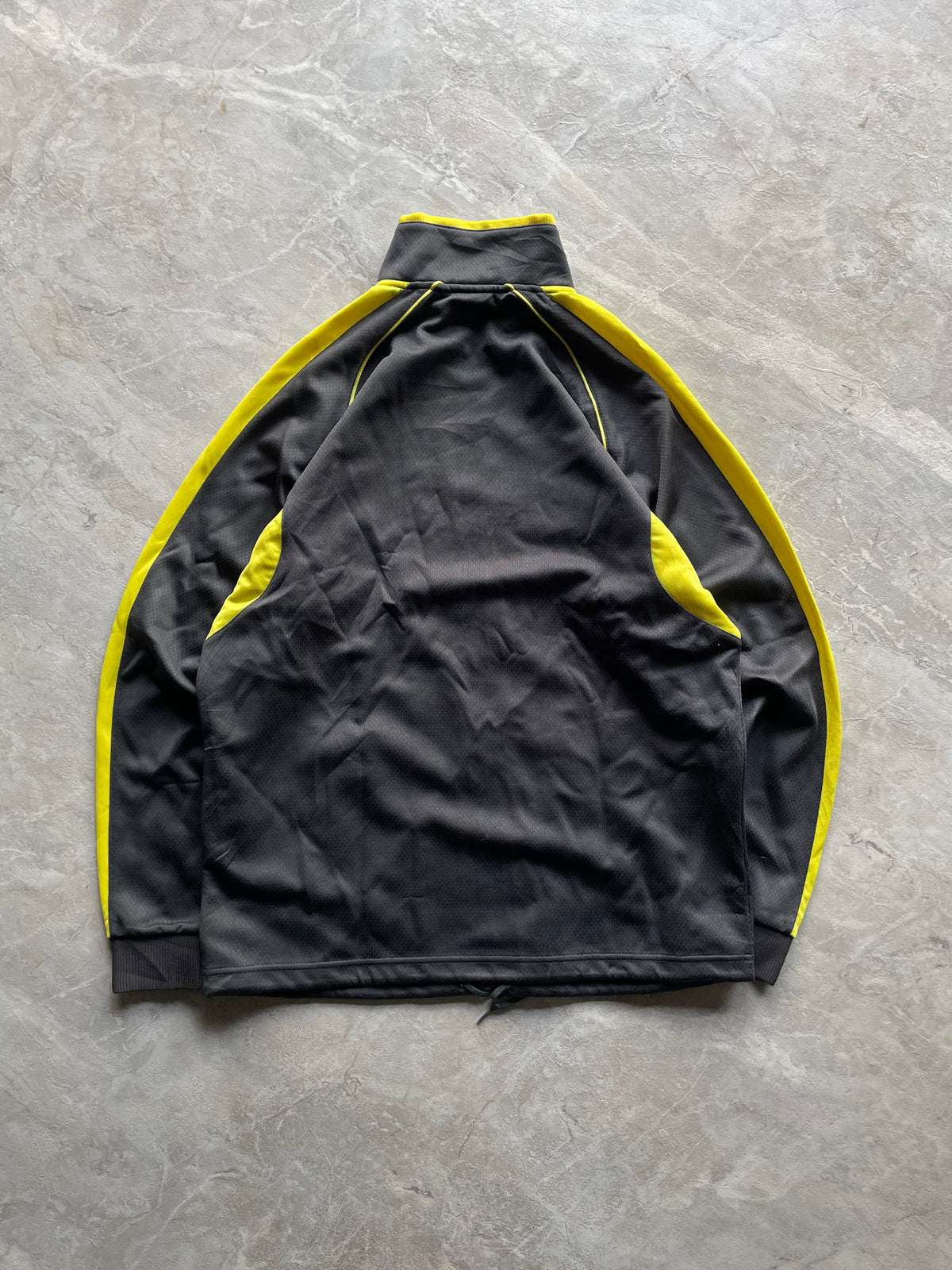 NIKE DARK GREY AND YELLOW TRACK JACKET-L