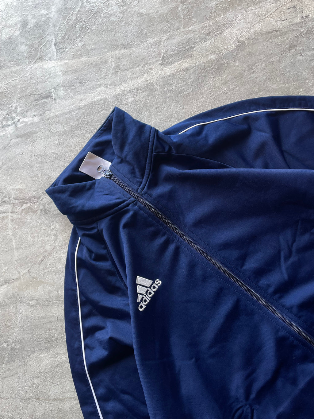 NAVY BLUE ADIDAS TRACK JACKET-M