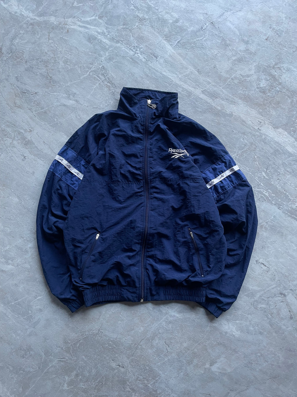 DARK BLUE REEBOK WINDBREAKER-L