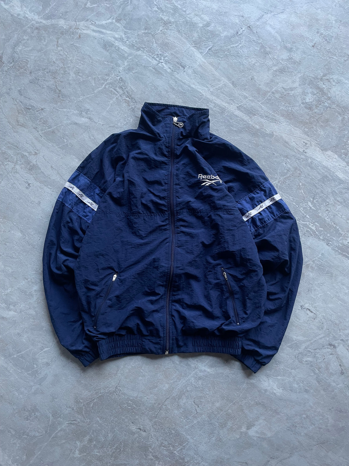 DARK BLUE REEBOK WINDBREAKER-L