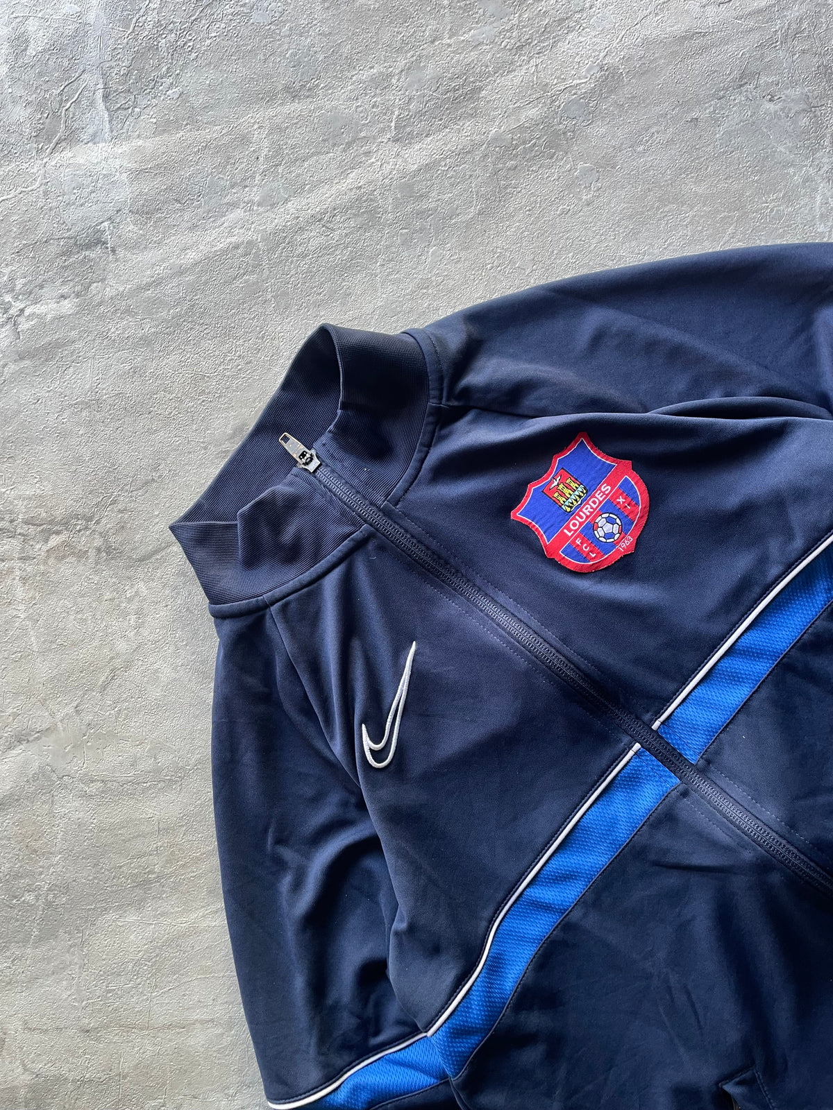 NAVY BLUE NIKE LOURDES TRACK JACKET-XS-S