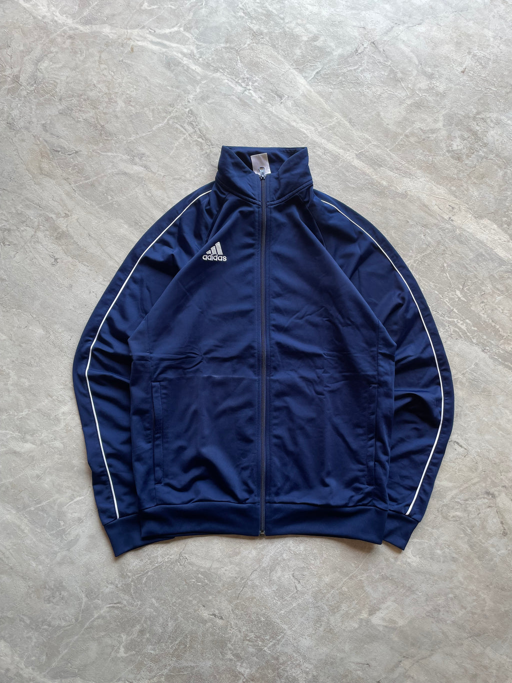 NAVY BLUE ADIDAS TRACK JACKET-M