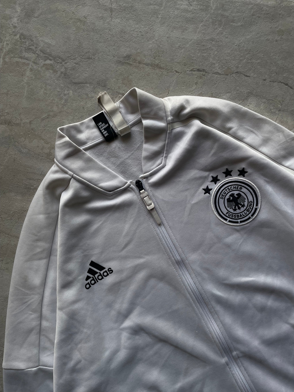 ADIDAS WHITE GERMANY NATIONAL FOOTBALL ANTHEM ZIP-UP JACKET-XL