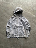 ADIDAS WHITE AND BLACK TRACK JACKET-S-M