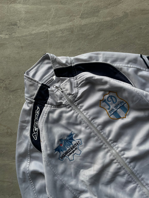 ACERIS WHITE AND BLUE TRACK JACKET-S-M