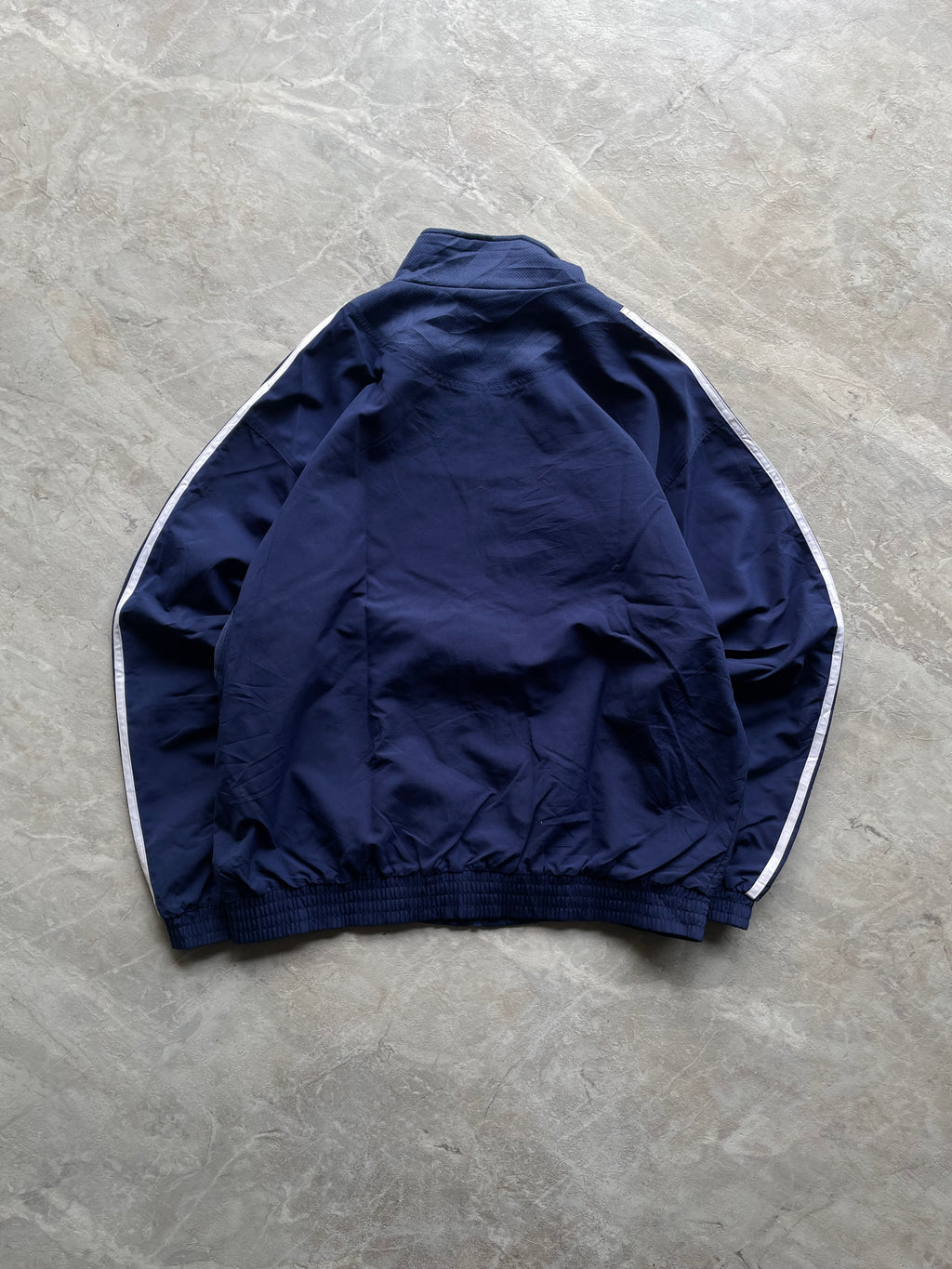NAVY BLUE ADIDAS TRACK JACKET-L