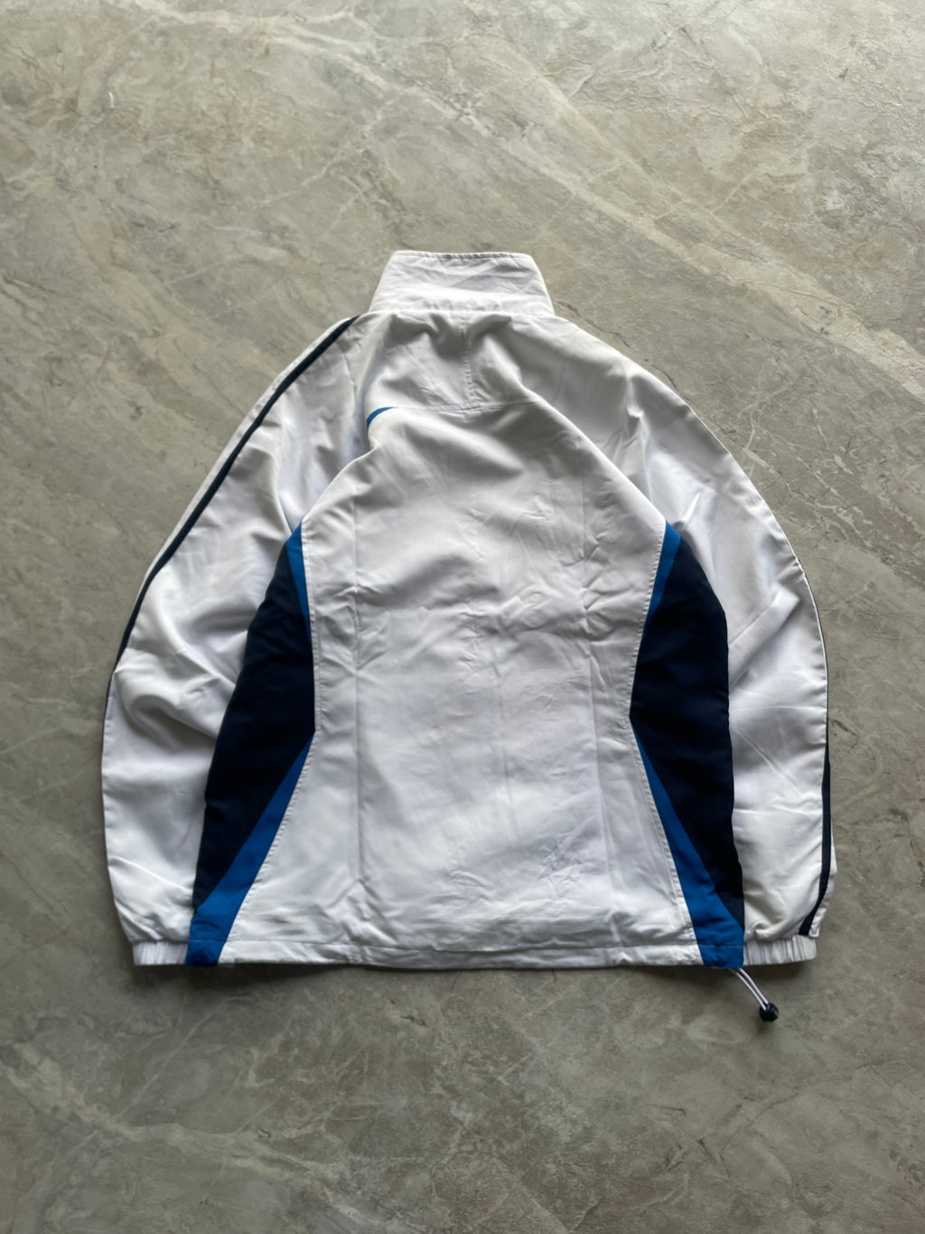 ASICS WHITE AND BLUE TEAMLINE TRACKSUIT JACKET-L