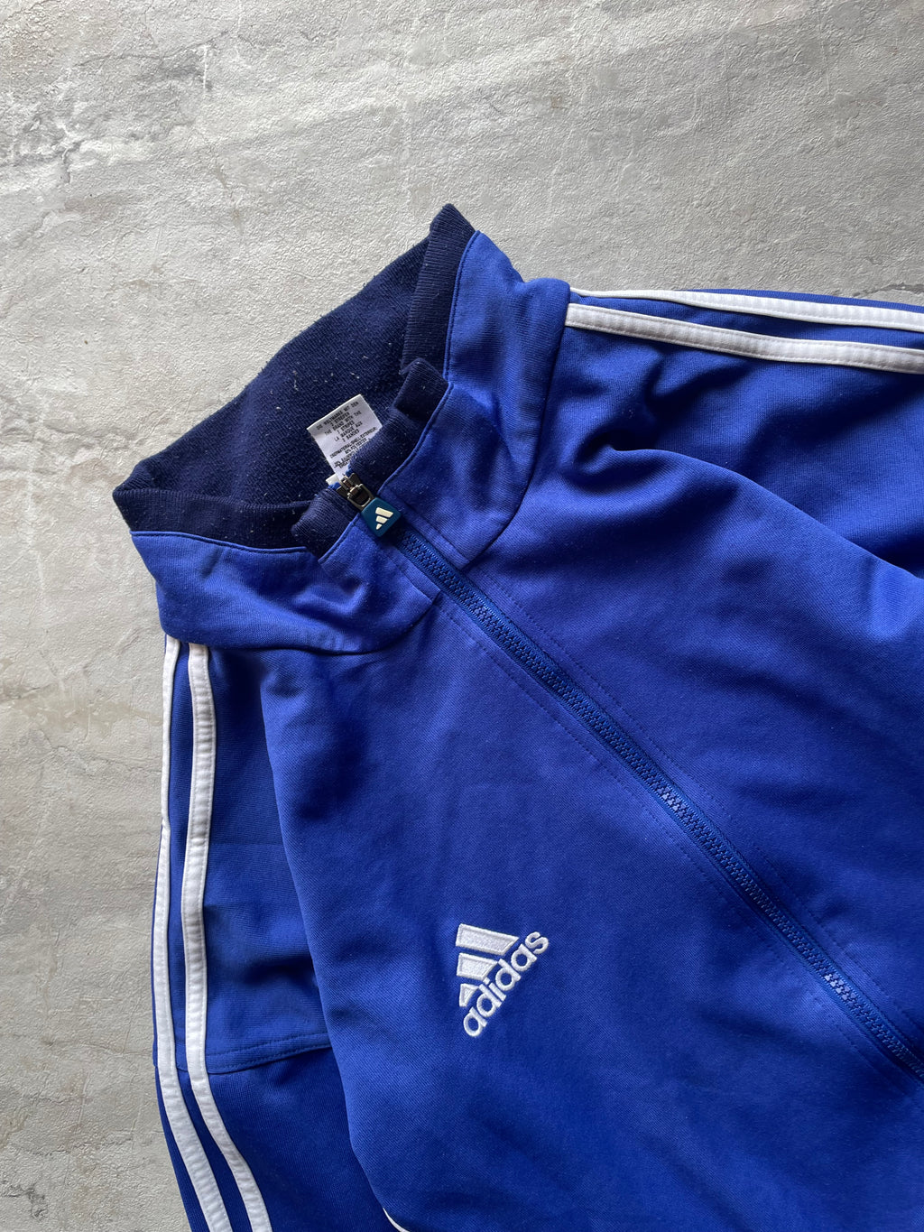 ADIDAS BLUE EMBROIDERED JACKET-L-XL
