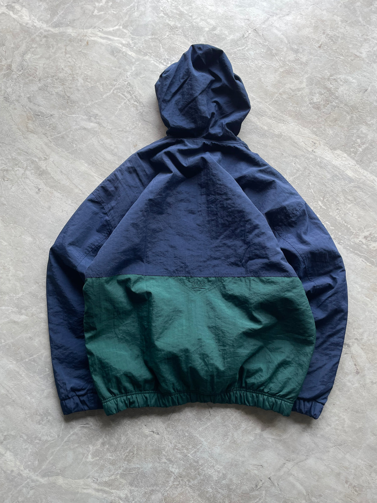 VINTAGE COLORBLOCK PULLOVER ANORAK JACKET-XL