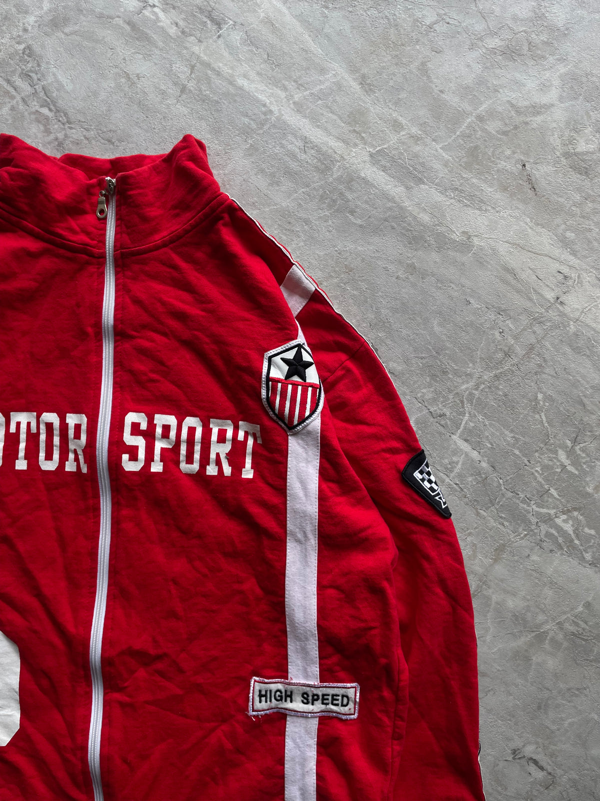 RED MEMBERS ZIP-UP JACKET-M