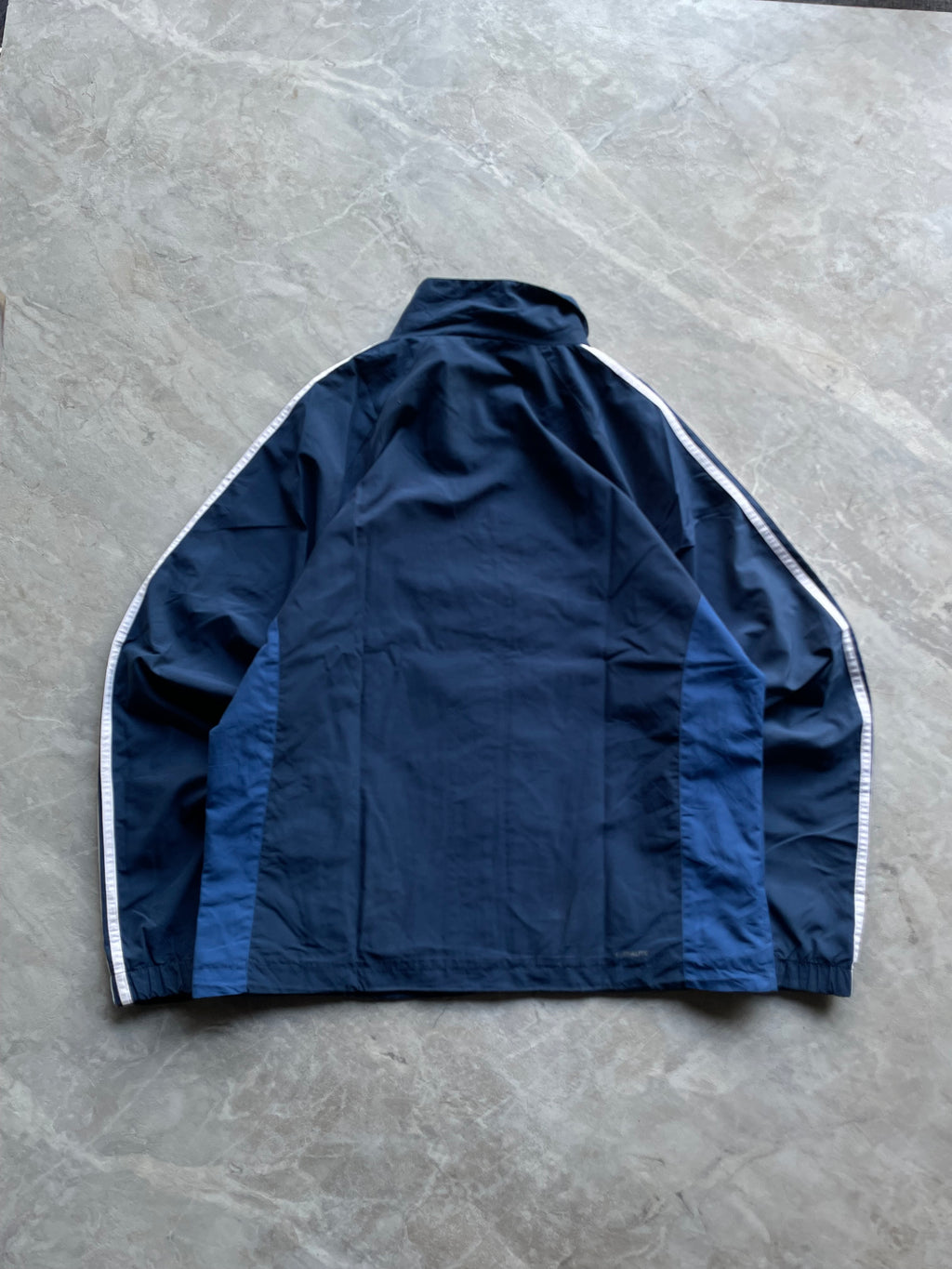 NAVY BLUE ADIDAS TRACK JACKET-L