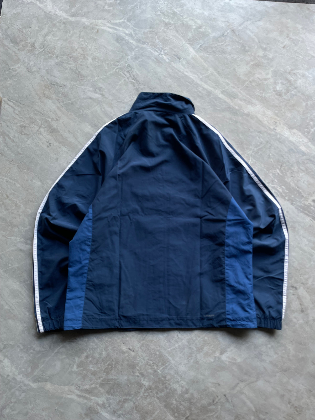 NAVY BLUE ADIDAS TRACK JACKET-L