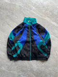 BLACK COLORBLOCKED WINDBREAKER-XL-2XL