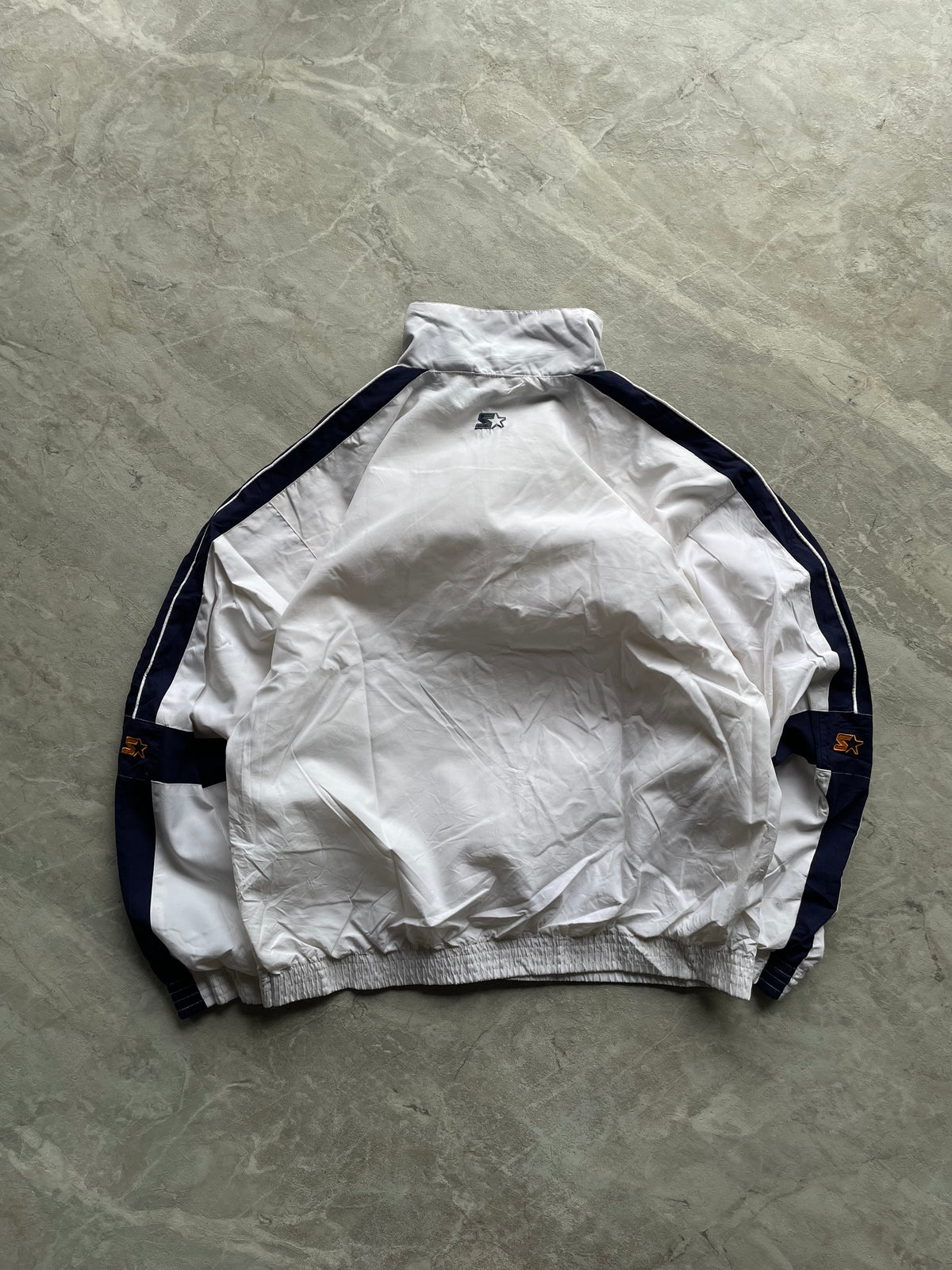 WHITE AND NAVY STARTER TRACK JACKET-L-XL