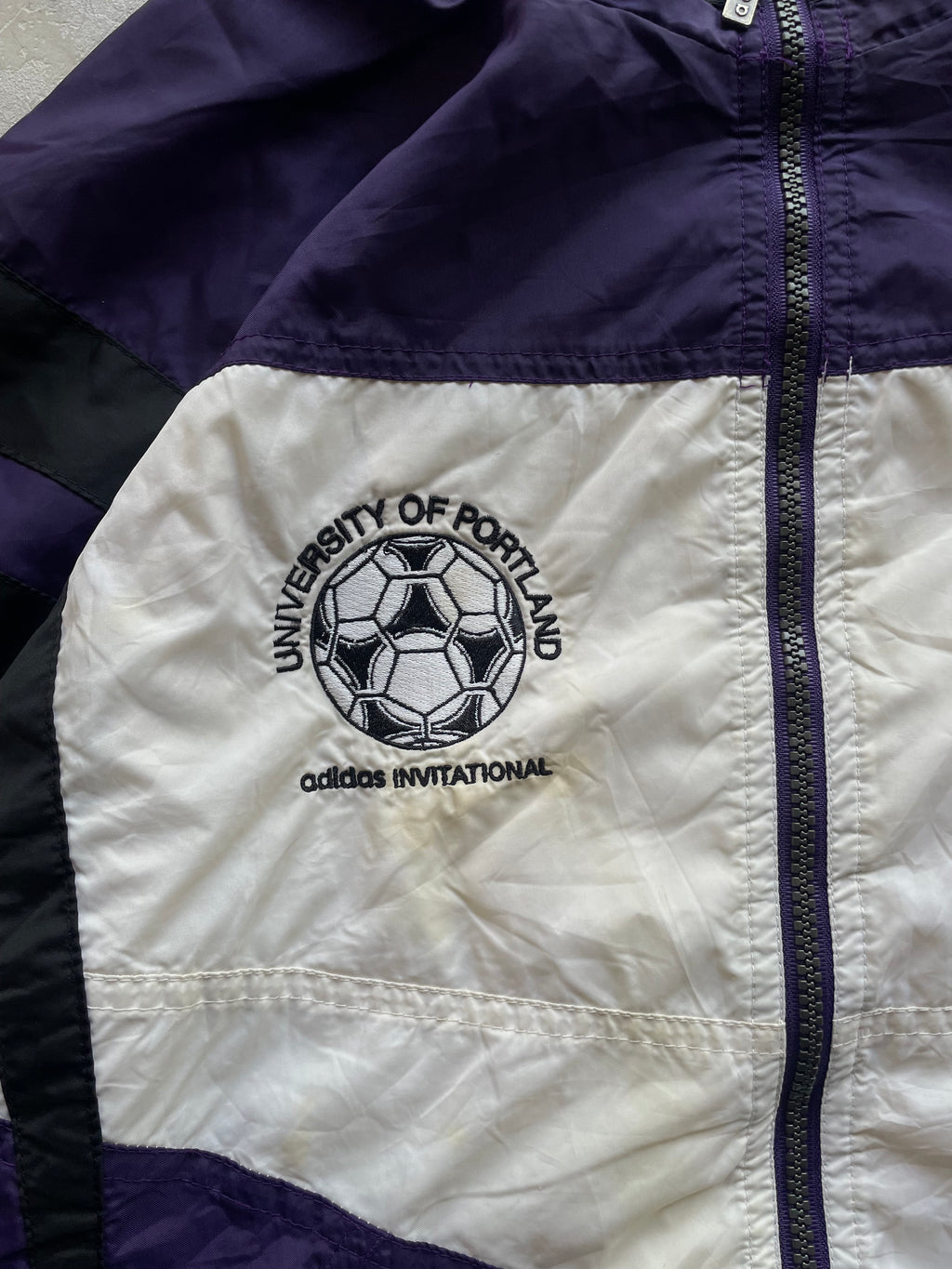 ADIDAS PURPLE AND WHITE JACKET-L