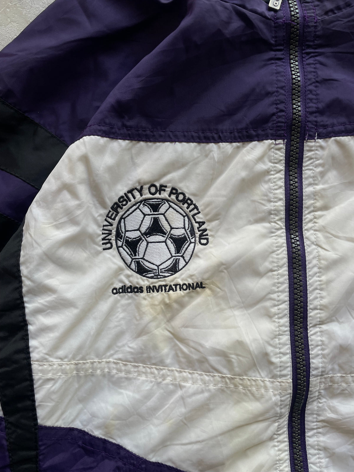 ADIDAS PURPLE AND WHITE JACKET-L