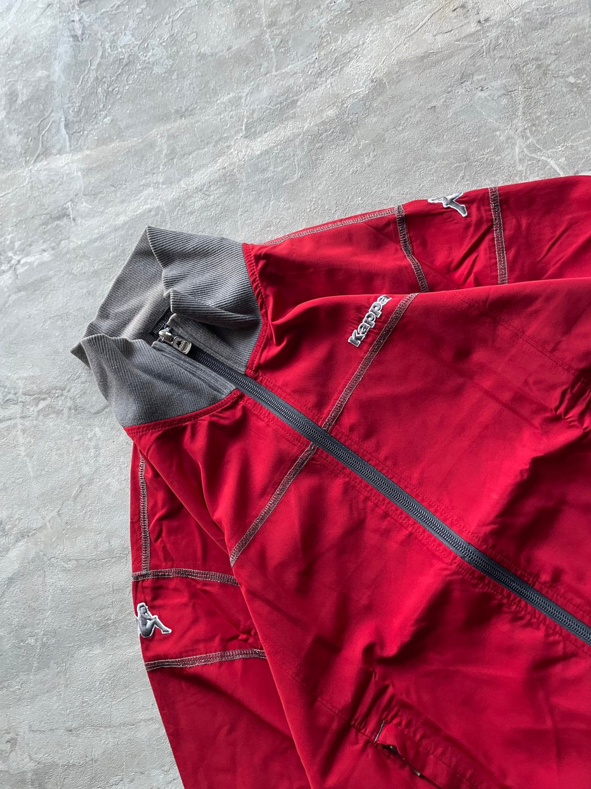 RED KAPPA FULL-ZIP TRACK JACKET-S-M