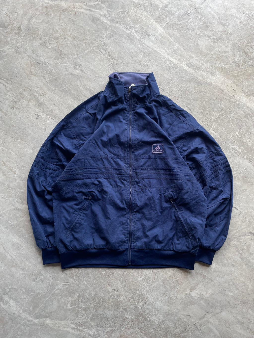 VINTAGE BLUE ADIDAS ZIP-UP JACKET-XL