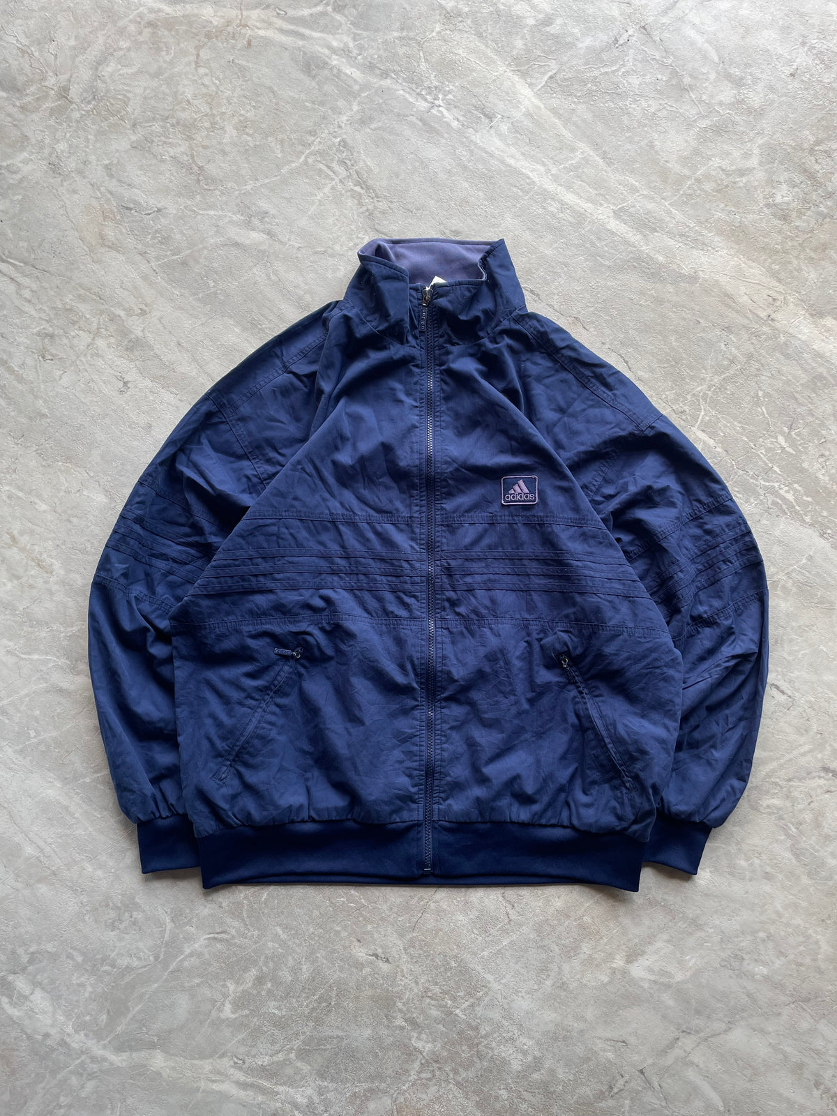VINTAGE BLUE ADIDAS ZIP-UP JACKET-XL