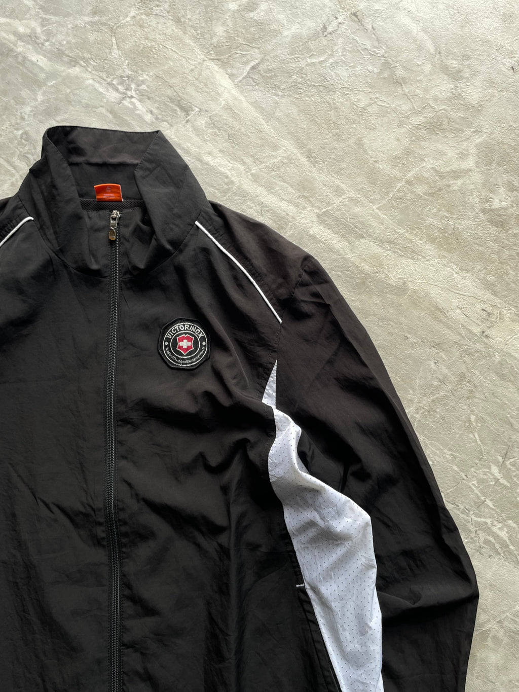 BLACK VICTORINOX FULL-ZIP TRACK JACKET-M-L