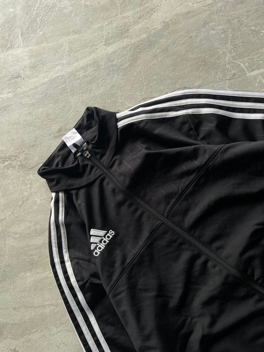 BLACK AND WHITE TRACK JACKET-M-L