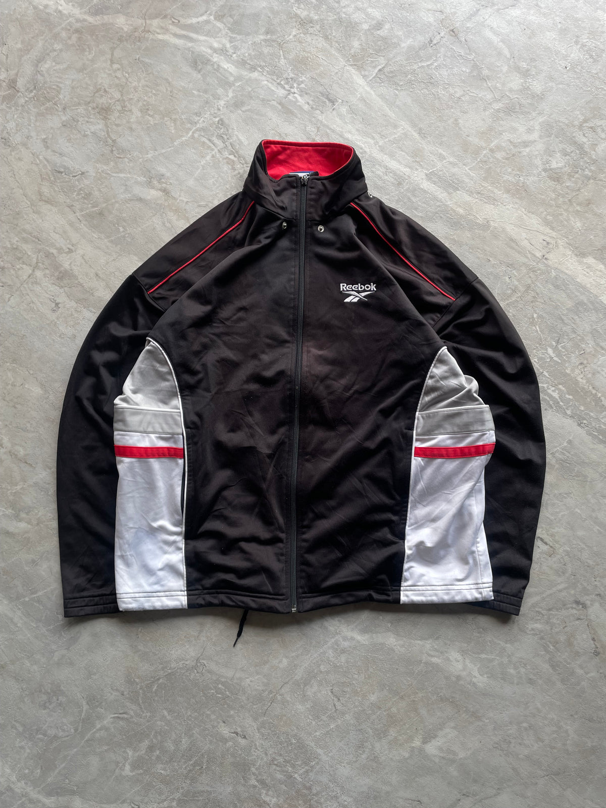 BLACK REEBOK VINTAGE TRACK JACKET-L
