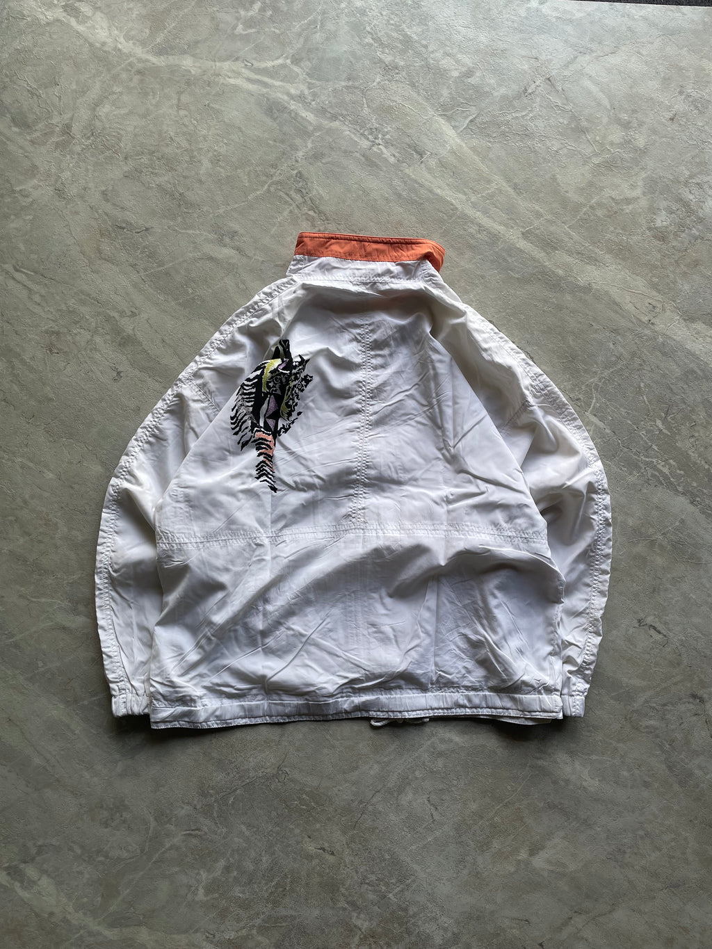 WHITE ADIDAS JACKET-L