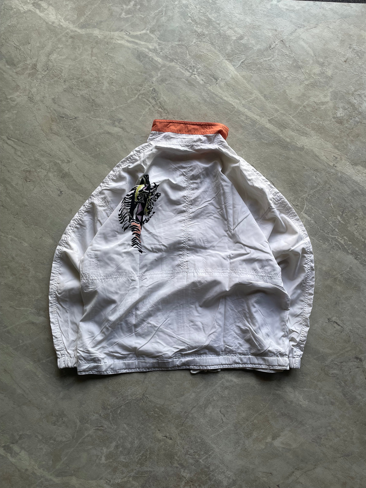 WHITE ADIDAS JACKET-L