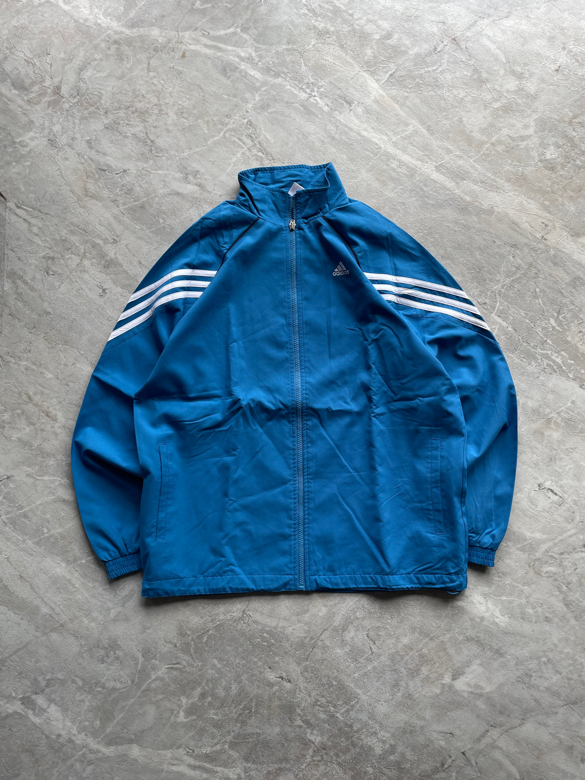 VINTAGE ADIDAS FULL-ZIP TRACK JACKET-M-L