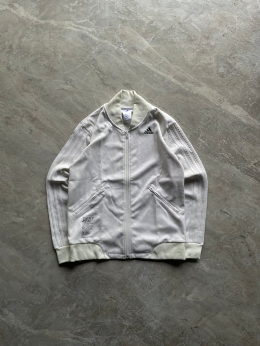 ADIDAS FULL WHITE TRACK JACKET-XS,S