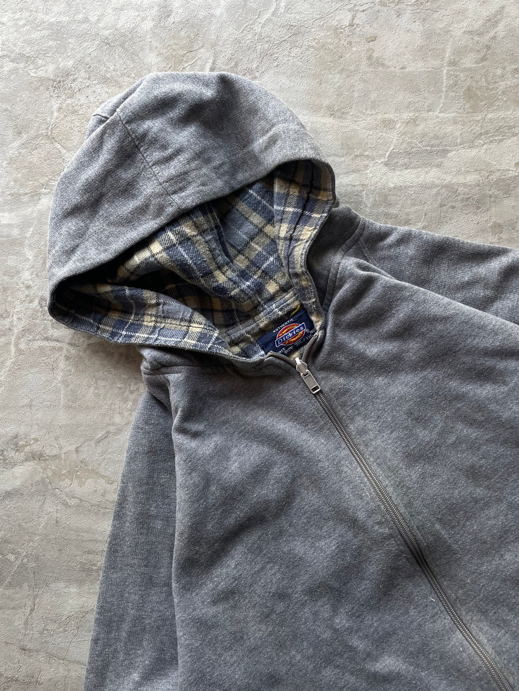 DICKIES GREY FLEECE HOODIE-3XL-4XL