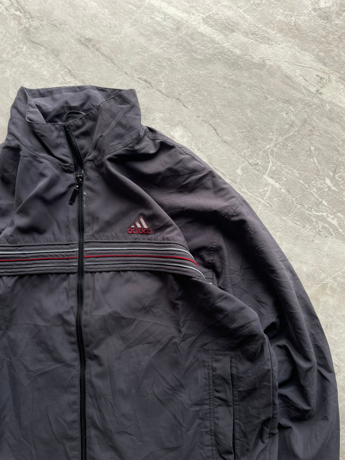 GREY ADIDAS JACKET-L