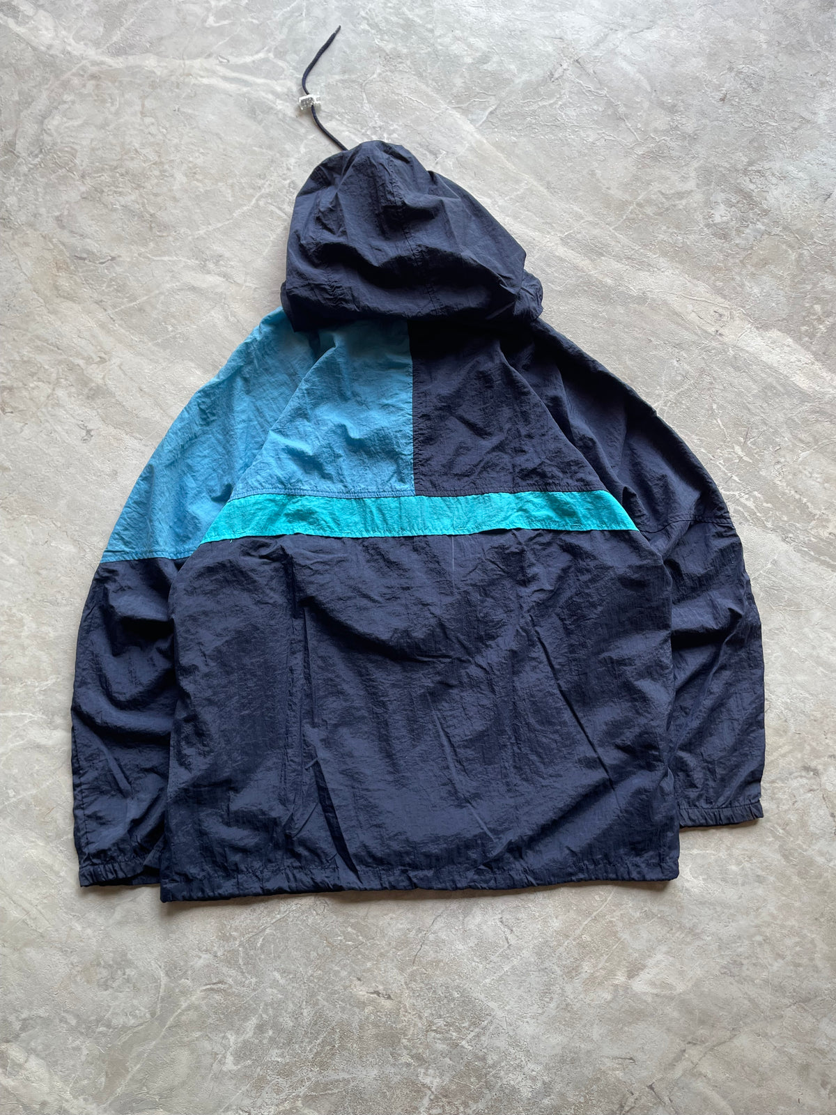 VINTAGE ADIDAS COLORBLOCK HALF-ZIP WINDBREAKER-L-XL