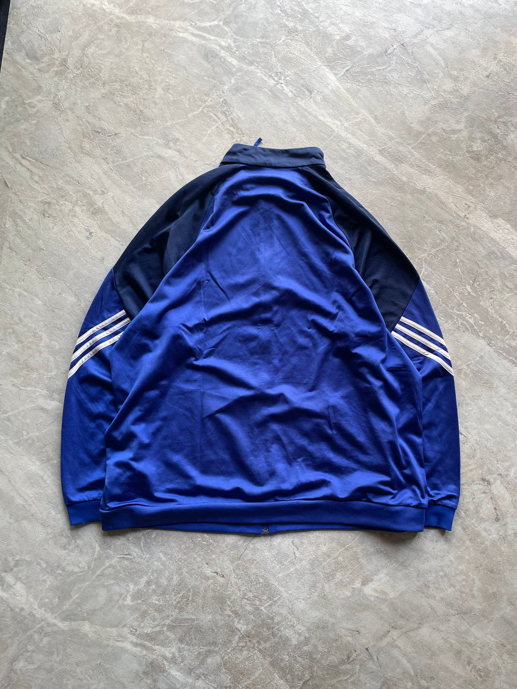 BLUE ADIDAS TRACK JACKET-2XL